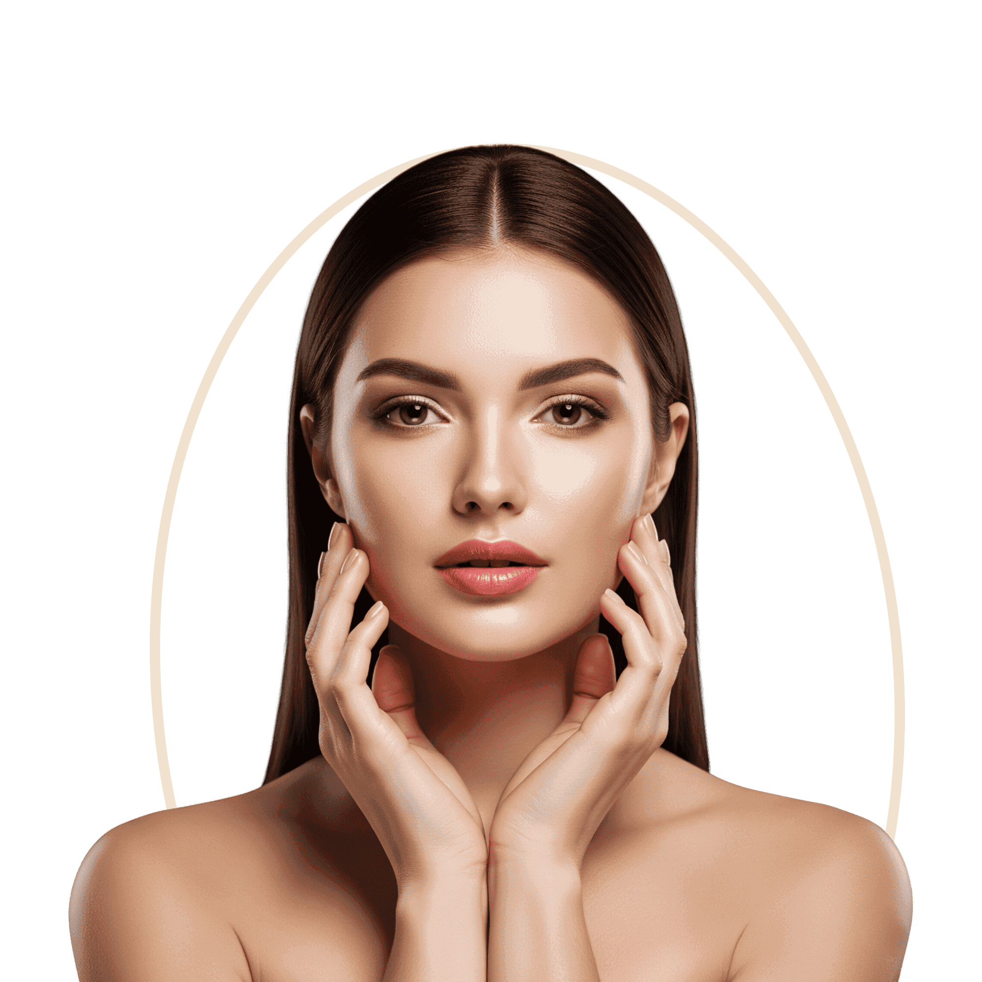 Mulher com pele saudável